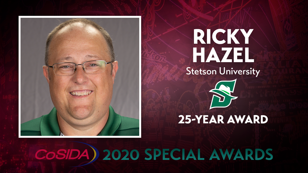 2020 Special Awards Salute: Ricky Hazel (Stetson), CoSIDA 25-Year Award